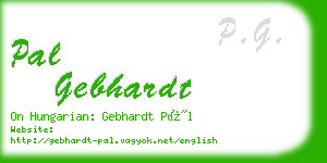 pal gebhardt business card